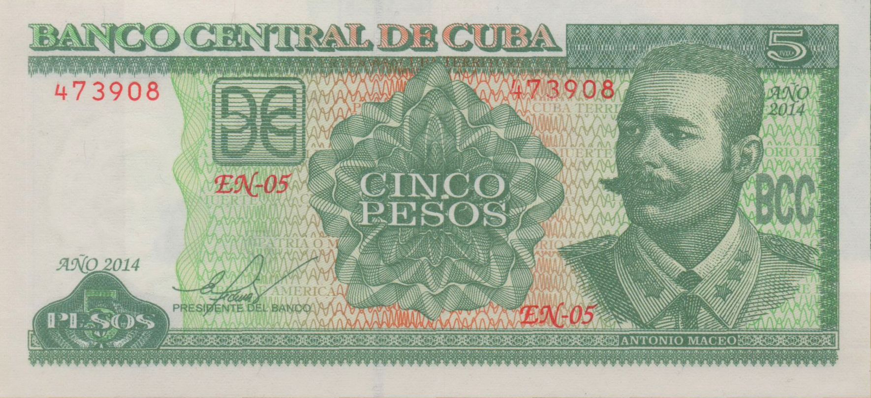 Cuba 5 2014 UNC P-116/n